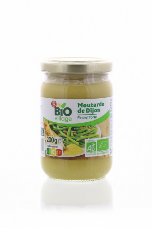 Bio village Moutarde de Dijon Forte et Fine Bio 200 g