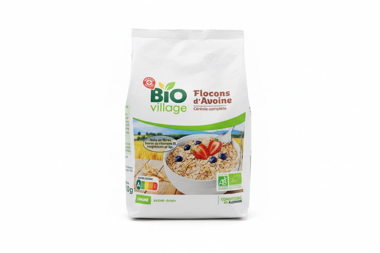 Bio Village , Flocons d’Avoine céréale complète 500 g
