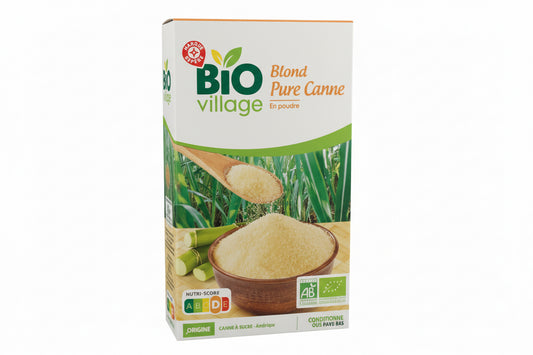 Bio village sucre en Poudre Bio Blond pur canne 500 g