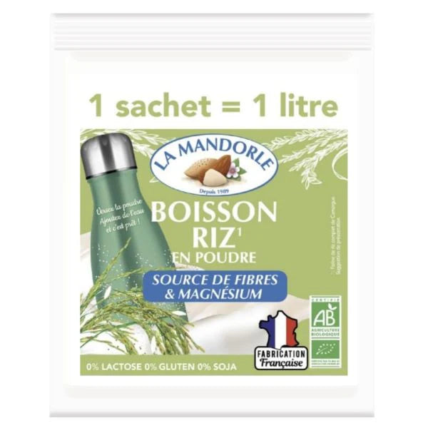 La Mandorle -- Boisson riz en poudre bio - 80g = 1L