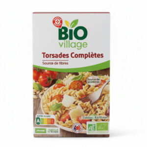 Bio Village , pâtes torsades complètes Bio 500 g